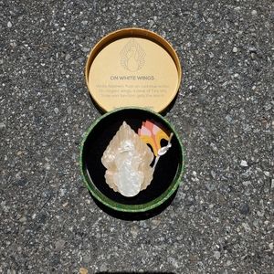 Erstwilder Art Nouveau On White Wings Brooch